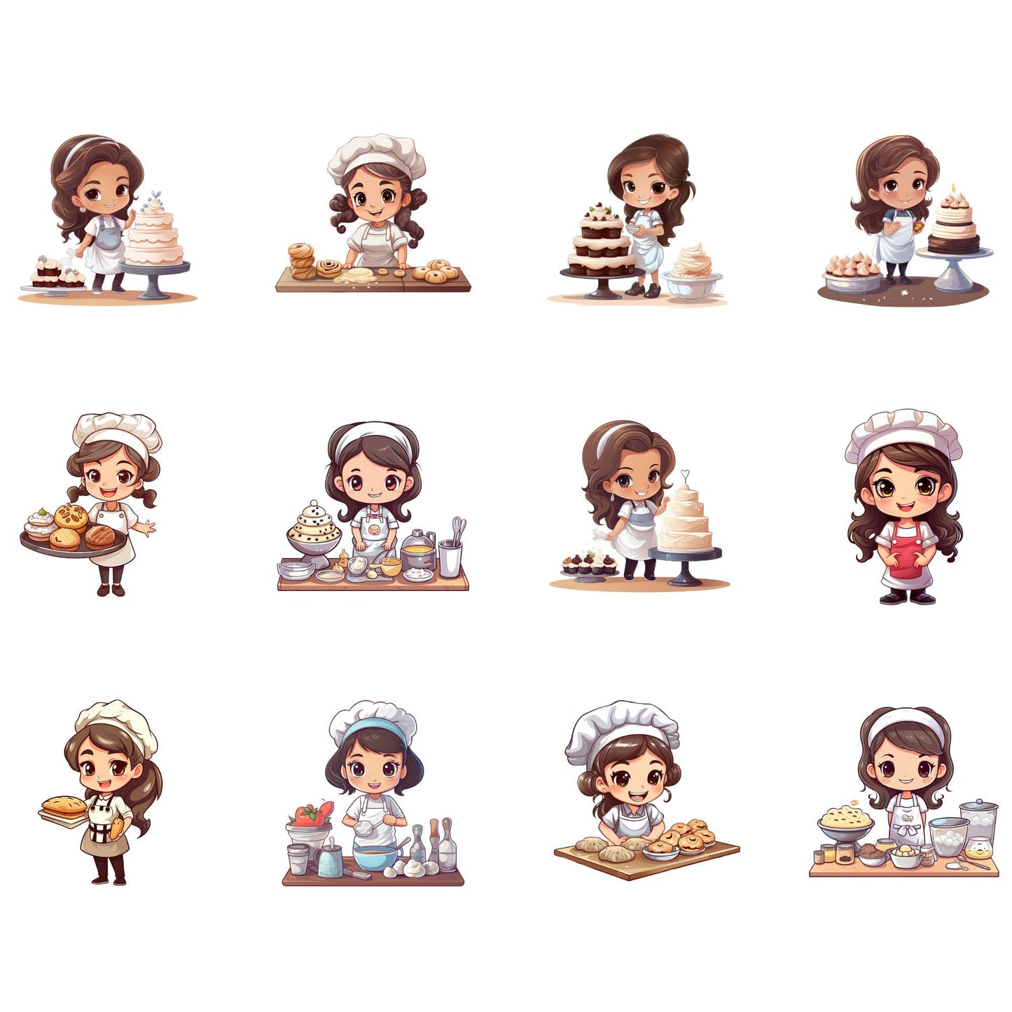 Cute Pastry Chef Clipart