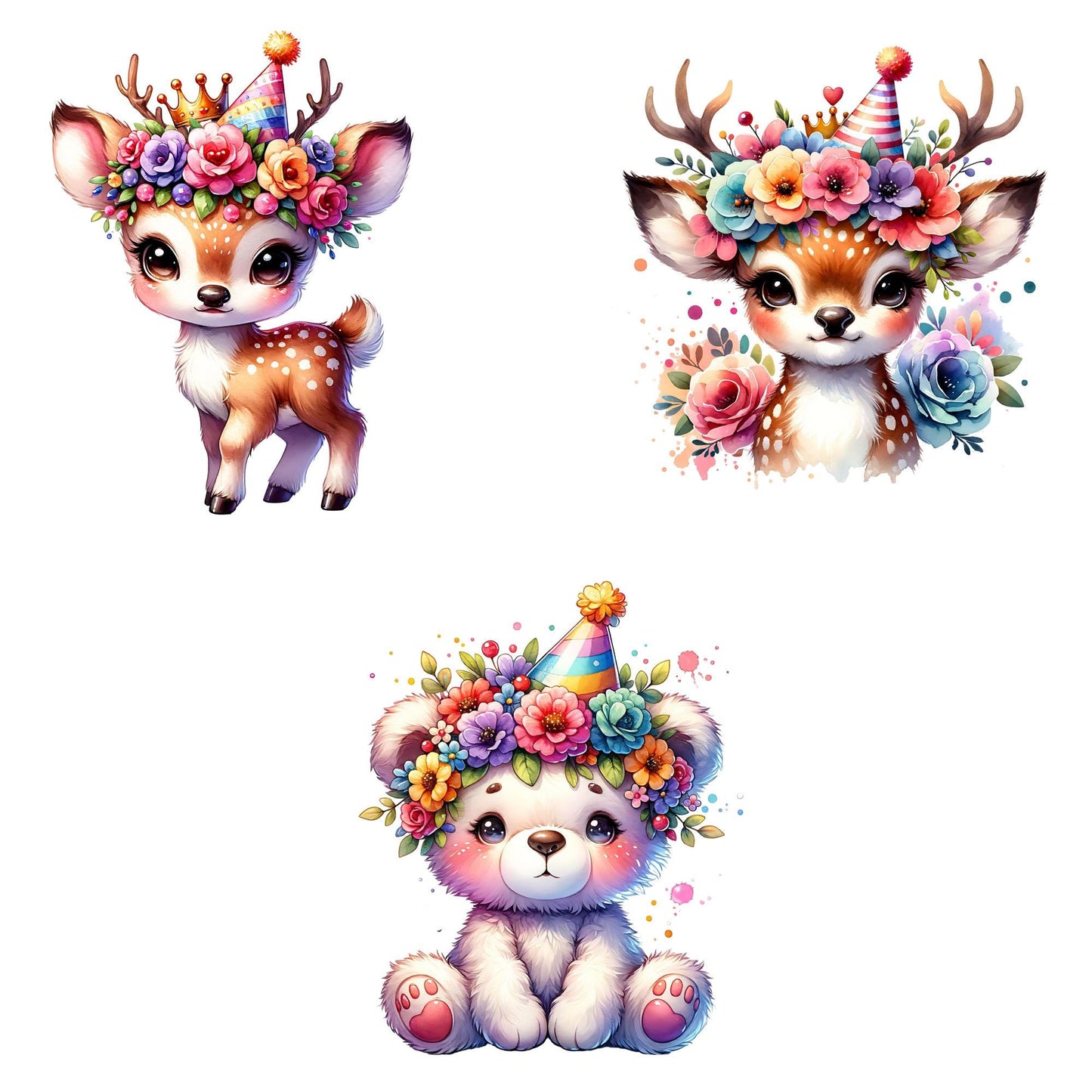 Cute Birthday Animal Clipart