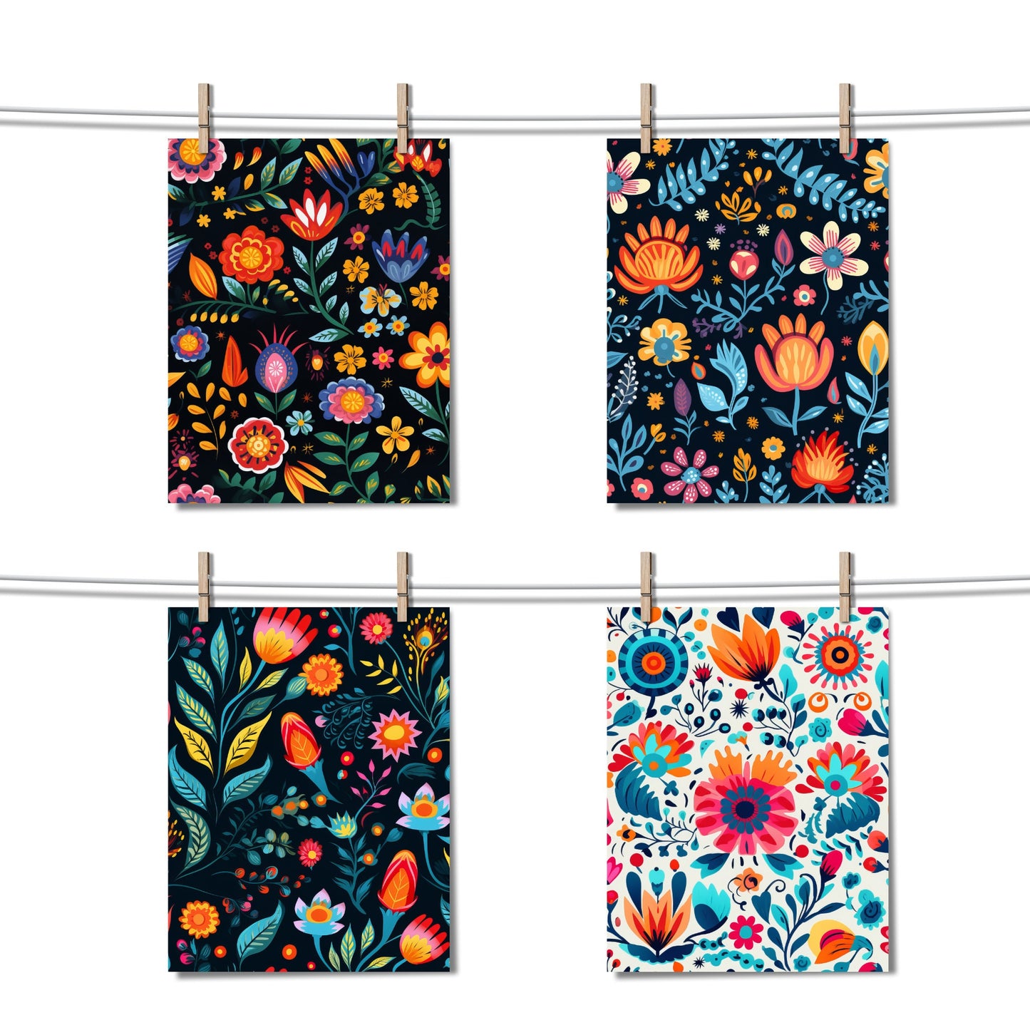Folk Art Pattern Seamless Pattern Digital Papers