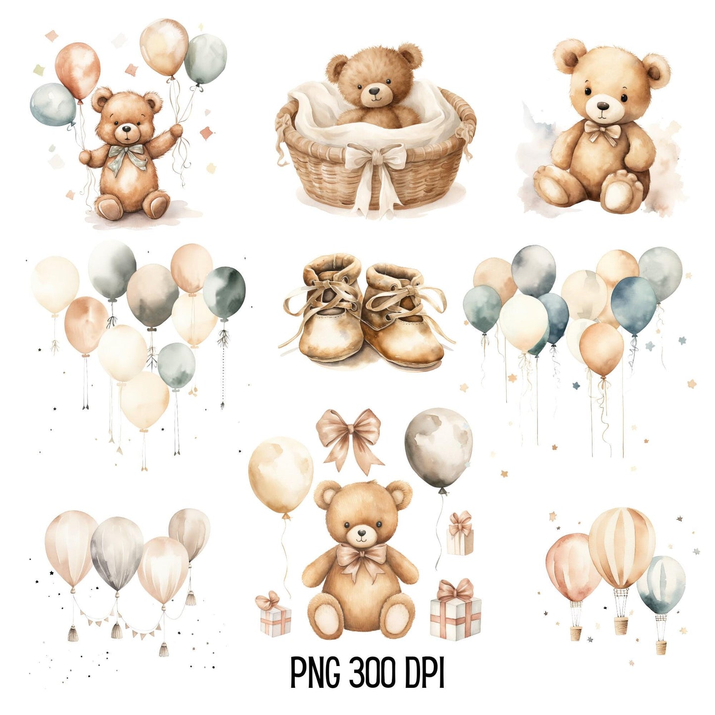 Boho Baby Shower Clipart