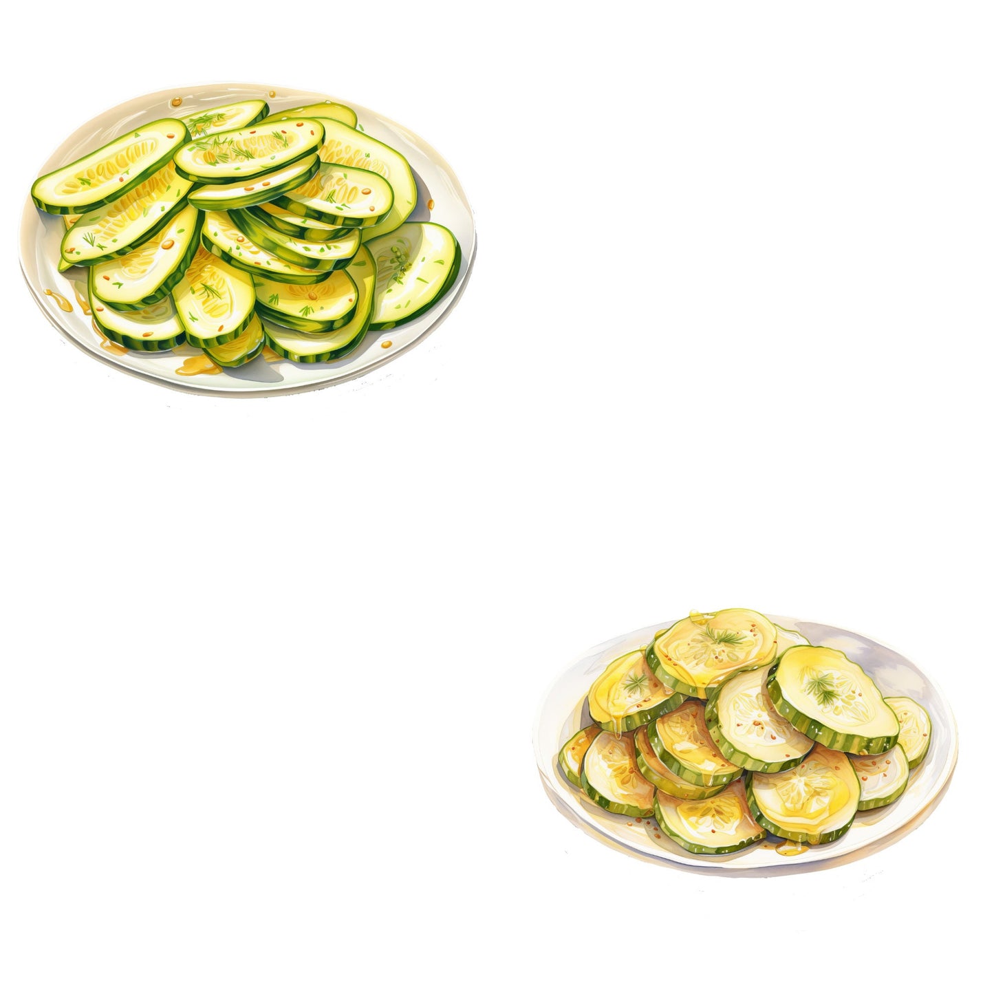 Watercolor Pickles Clipart