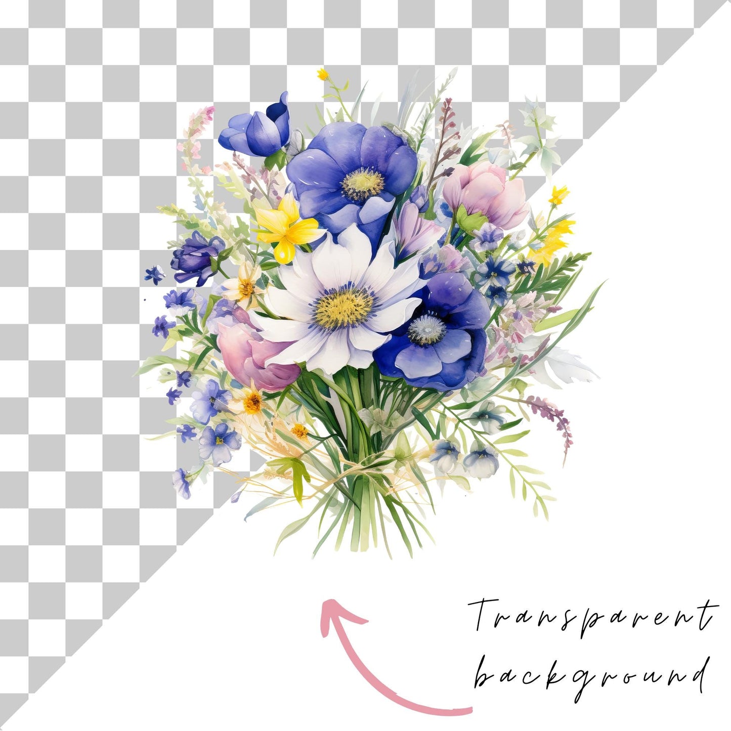 Wildflower Meadow Floral Clipart