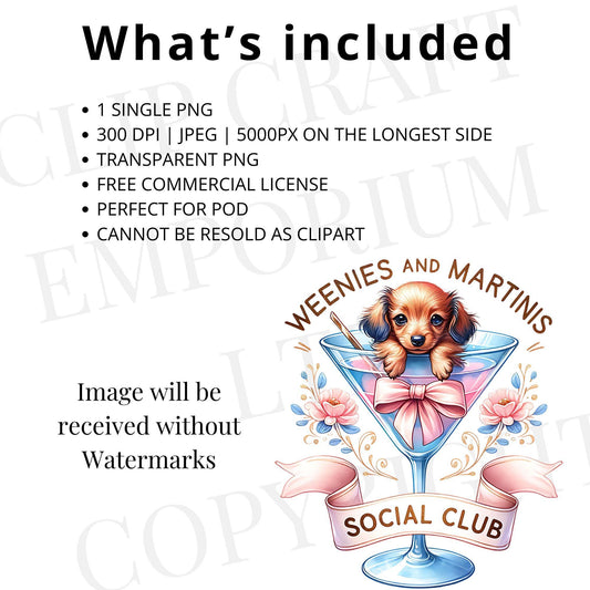 Weenies and Martinis PNG