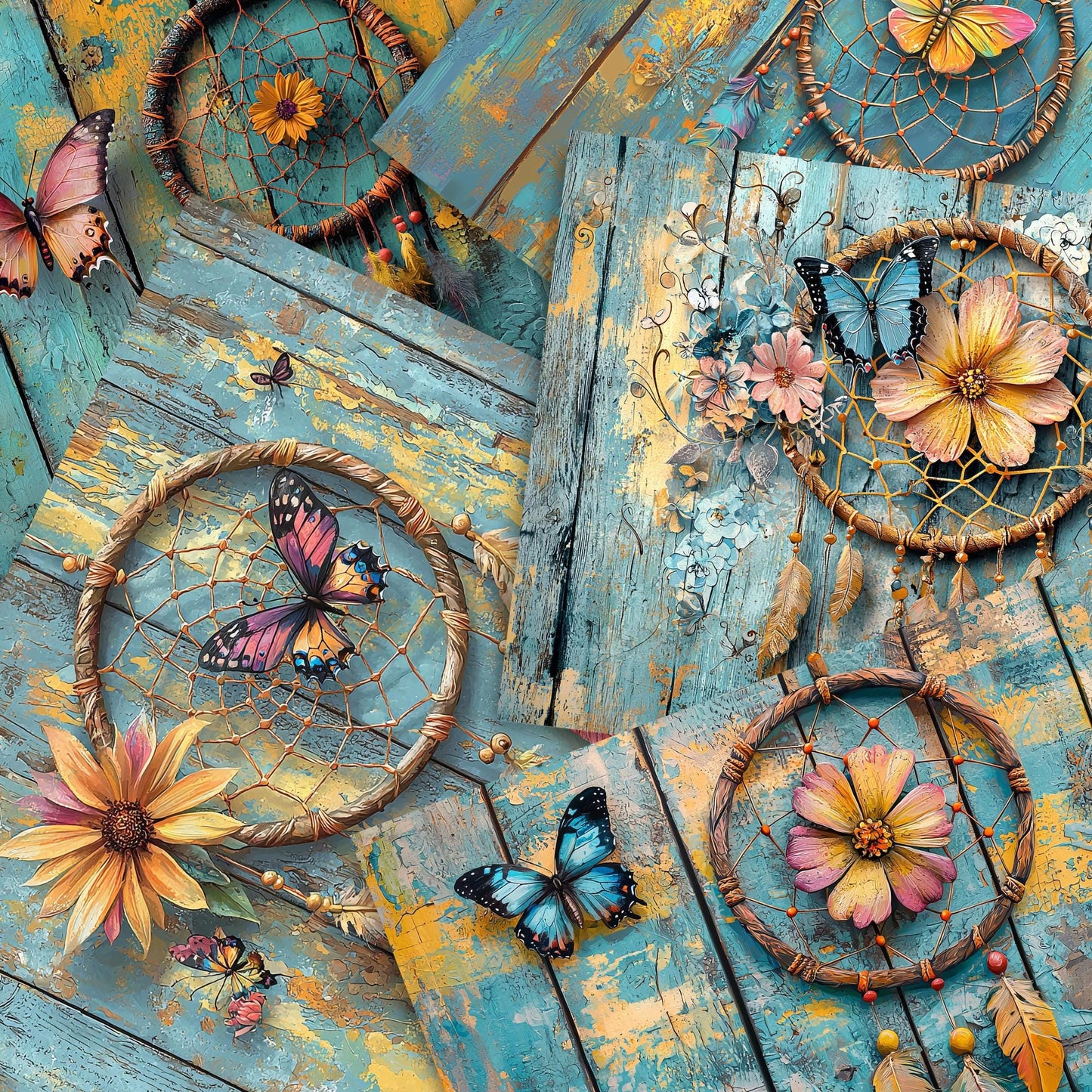 Hippie Girl Junk Journal Pages