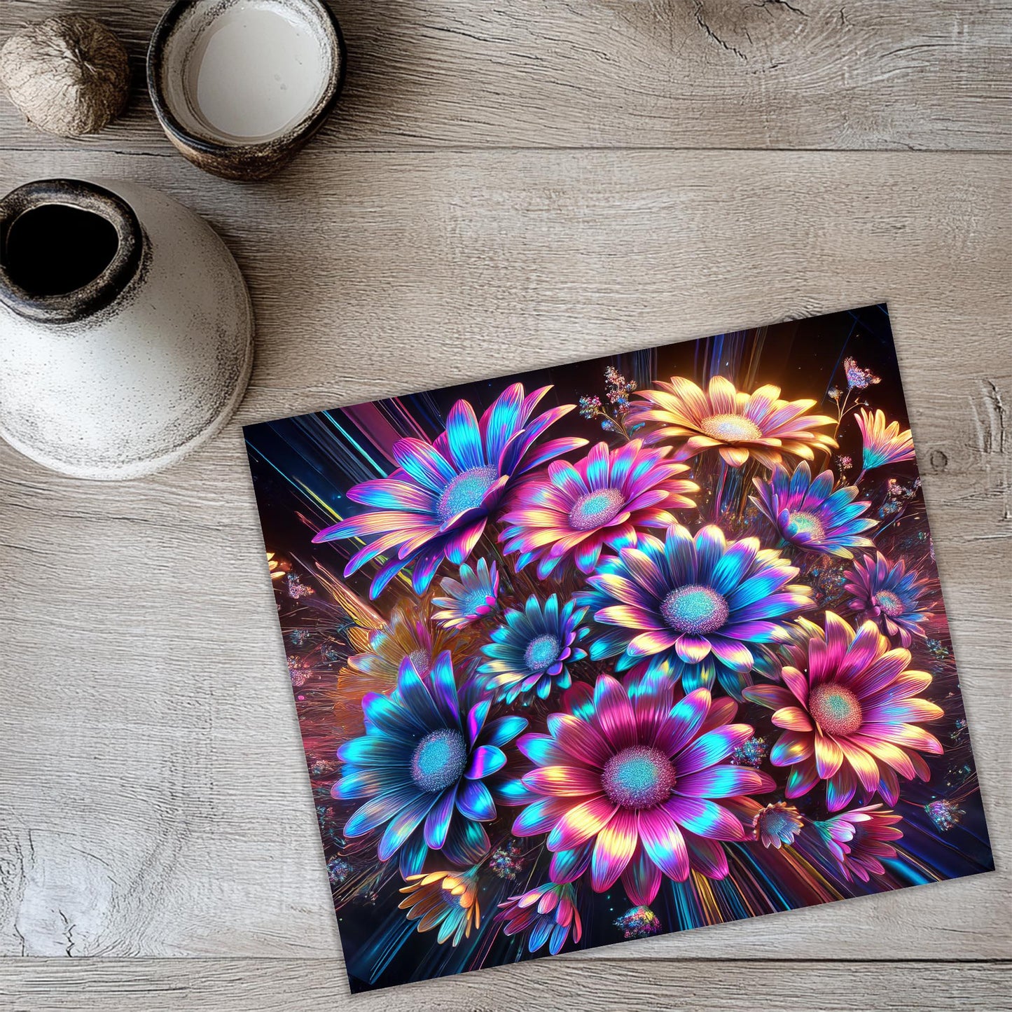 a picture of a bunch of flowers on a table