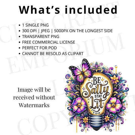 Sé salado, mantente encendido PNG