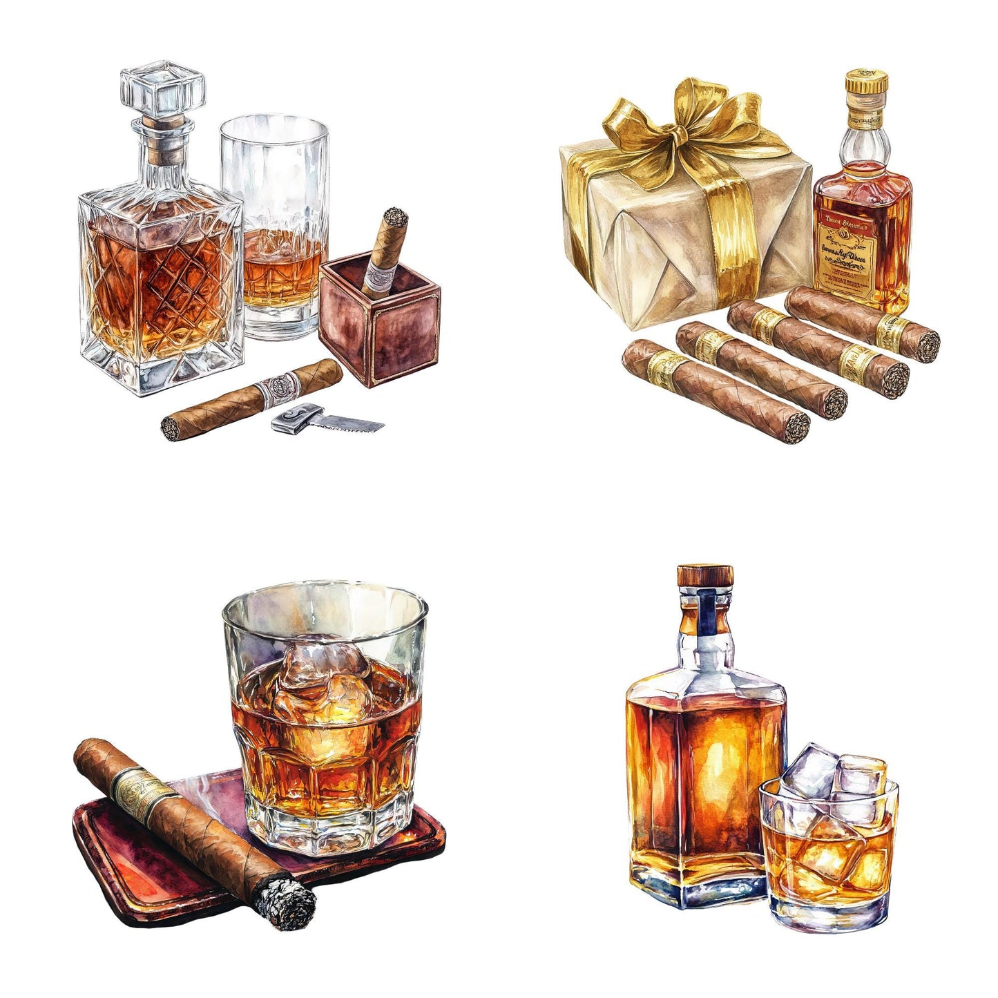 Bourbon and Cigars PNG