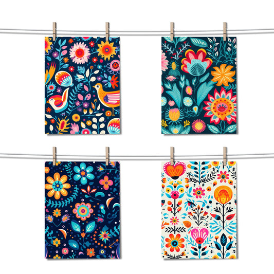 Folk Art Pattern Seamless Pattern Digital Papers