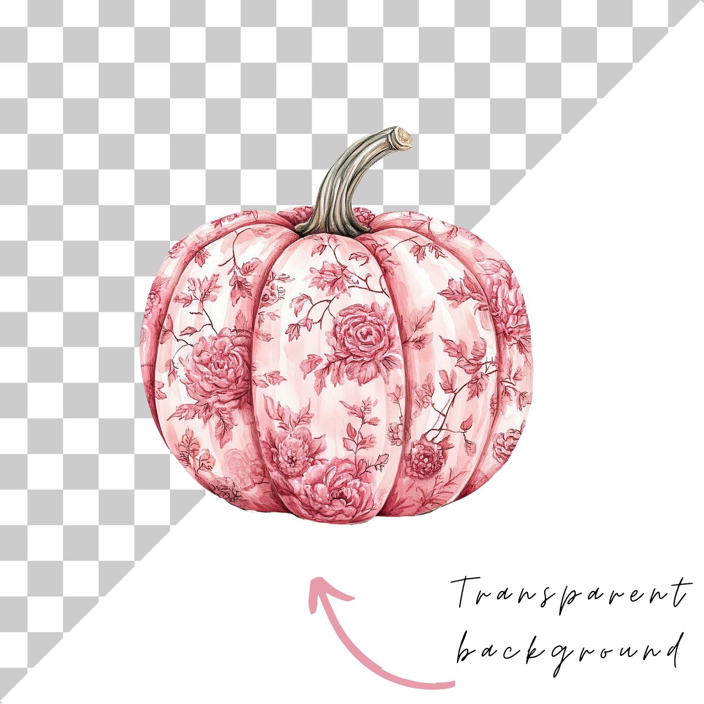 Clipart de calabaza de toile rosa