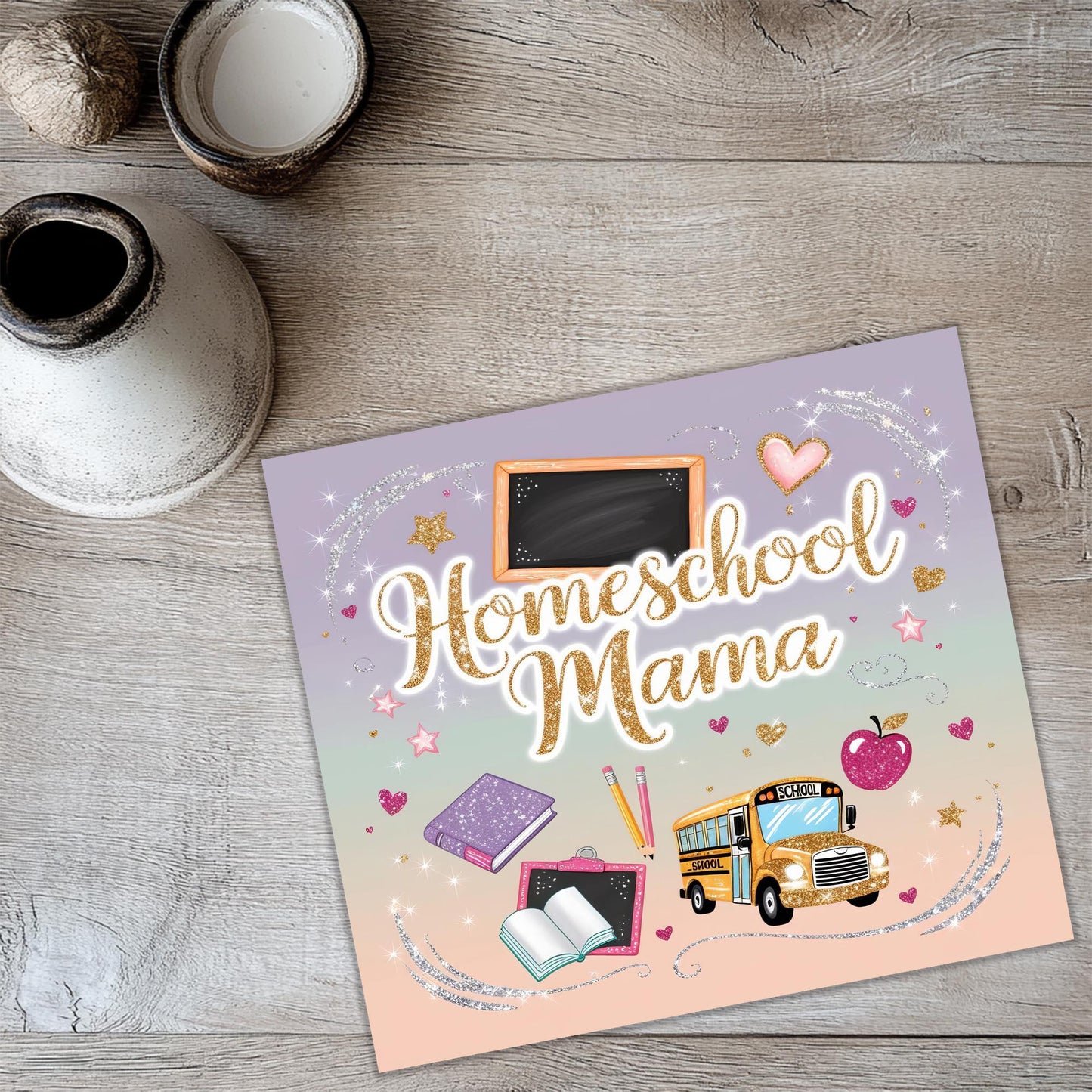 a picture of a book with a school bus on it