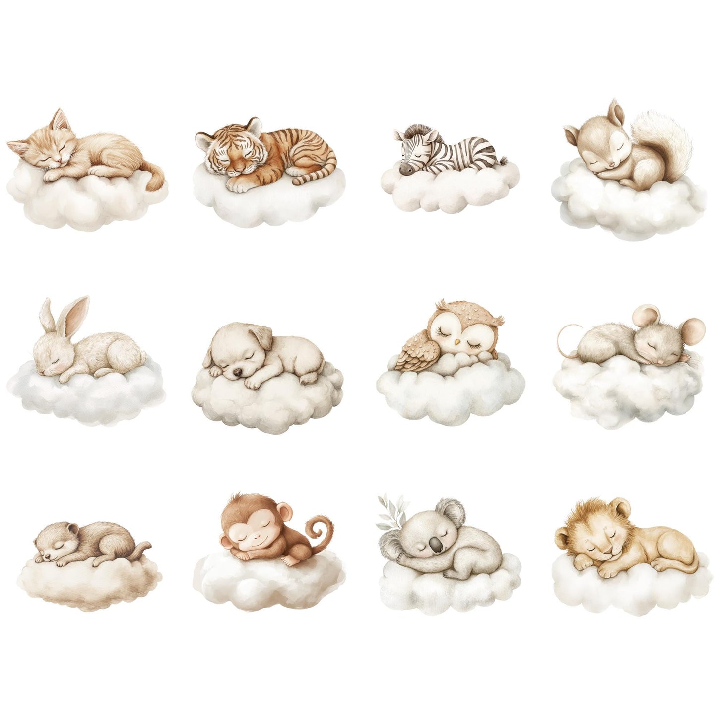 Neutral Sleeping animals clipart