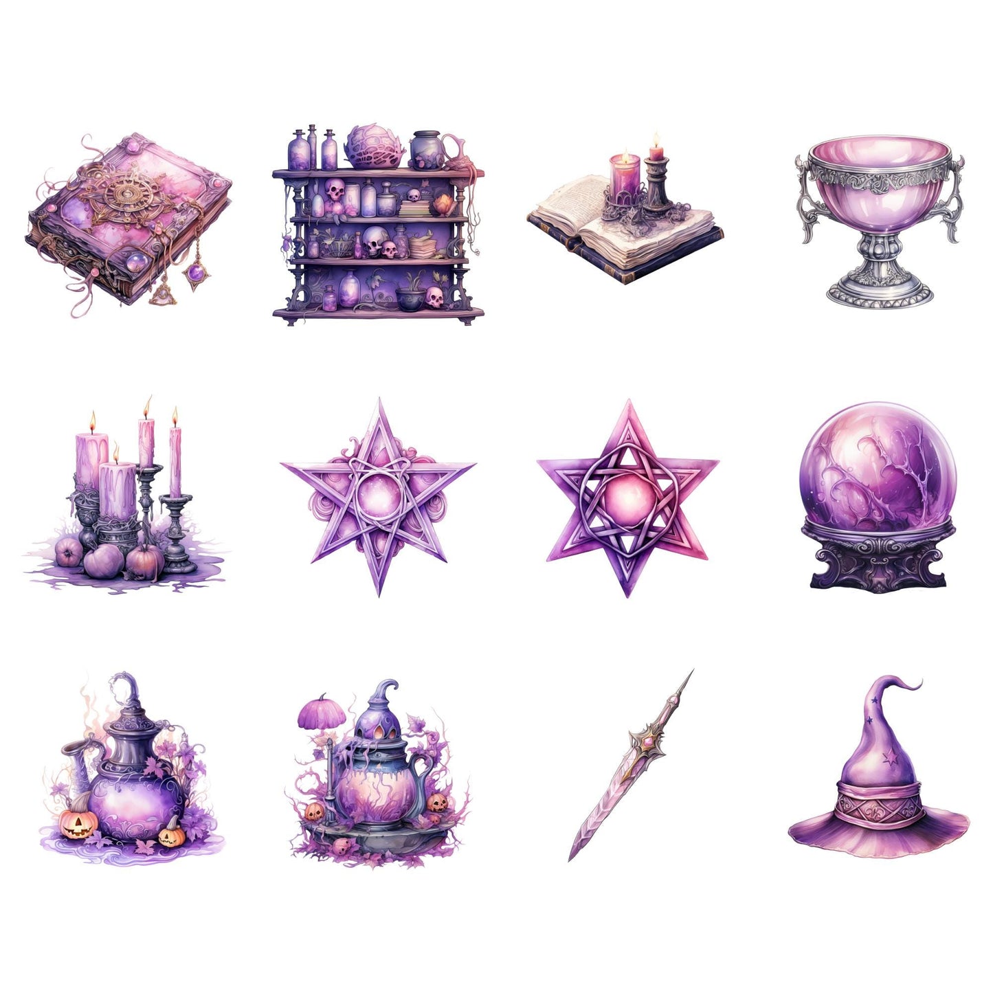 Pastel Witch Clipart