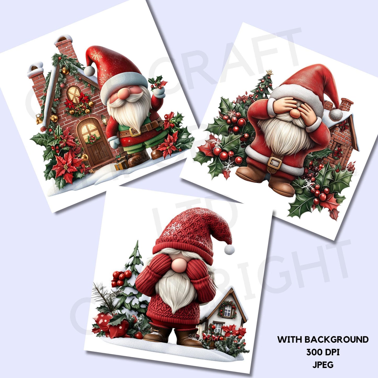 15 Quirky Christmas Gnomes Clipart