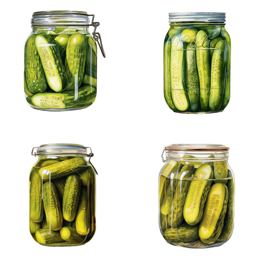 Watercolor Pickles Clipart