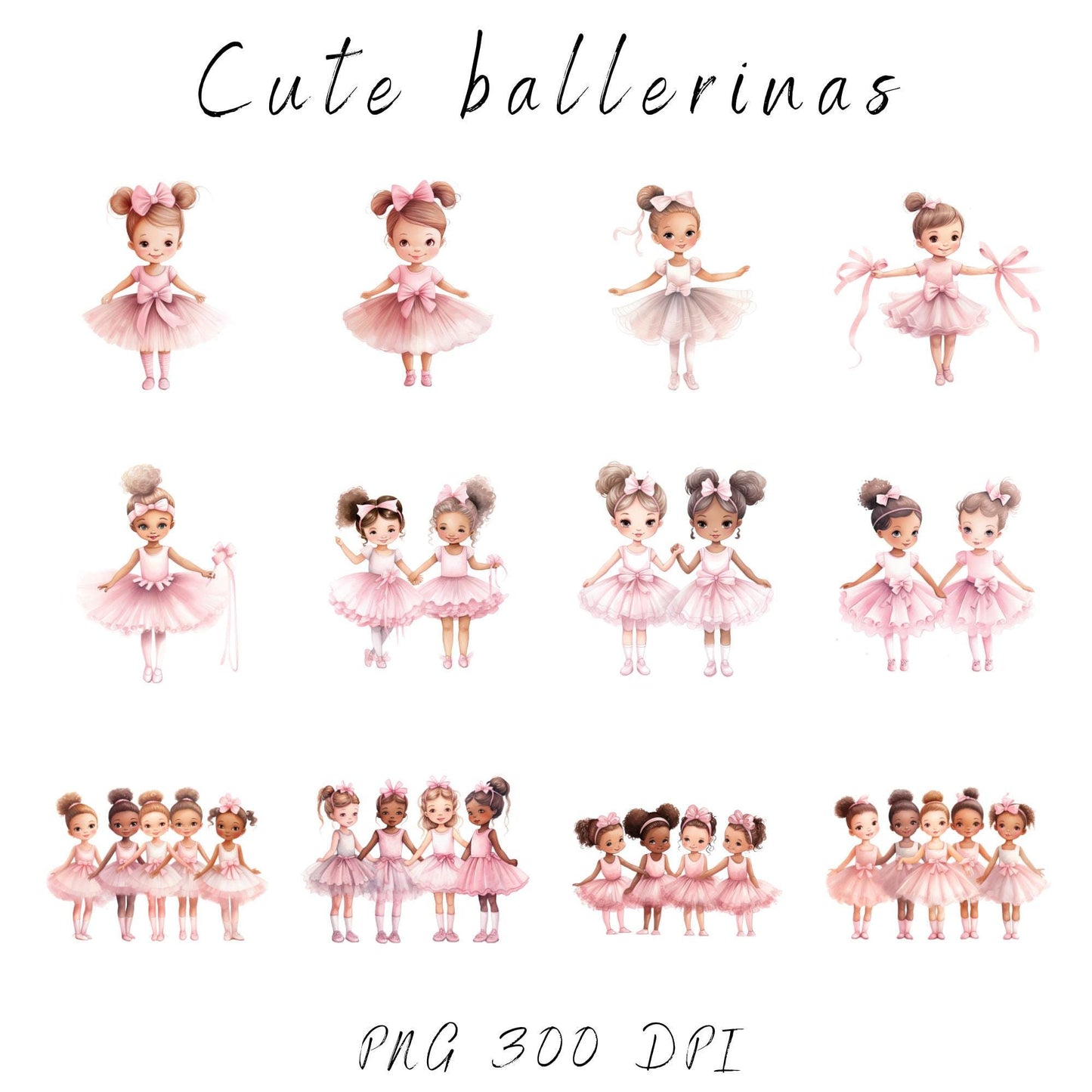 Watercolor Swan Lake Clipart