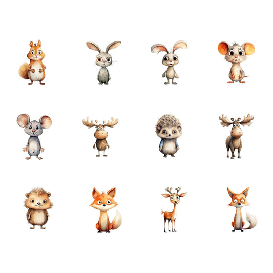 Quirky Woodland animal Clipart