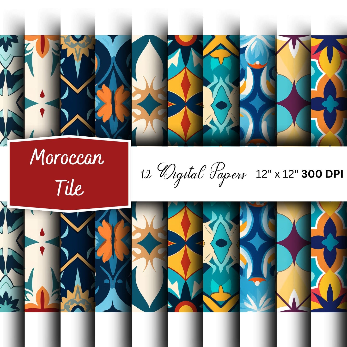 Moroccan Tile Digital Papers