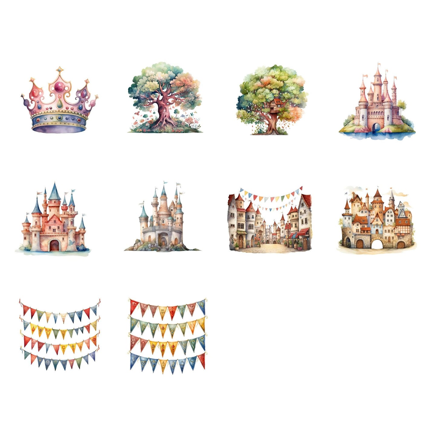 Fairytale Knights and Princess Clipart