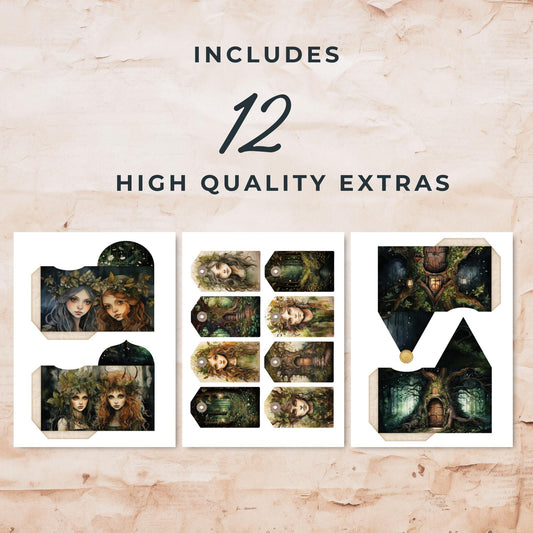 Woodland Elve Junk Journal Tags & Envelopes