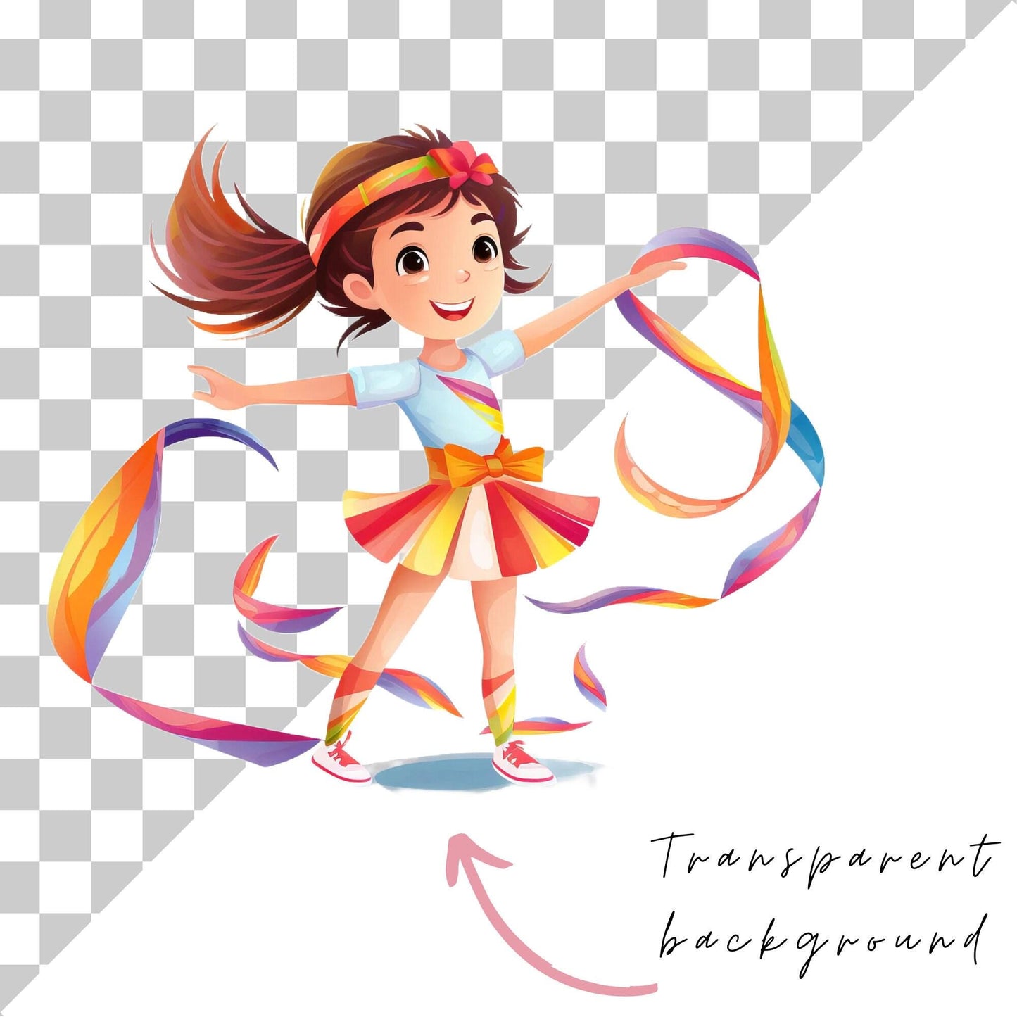 At the Circus watercolor clipart