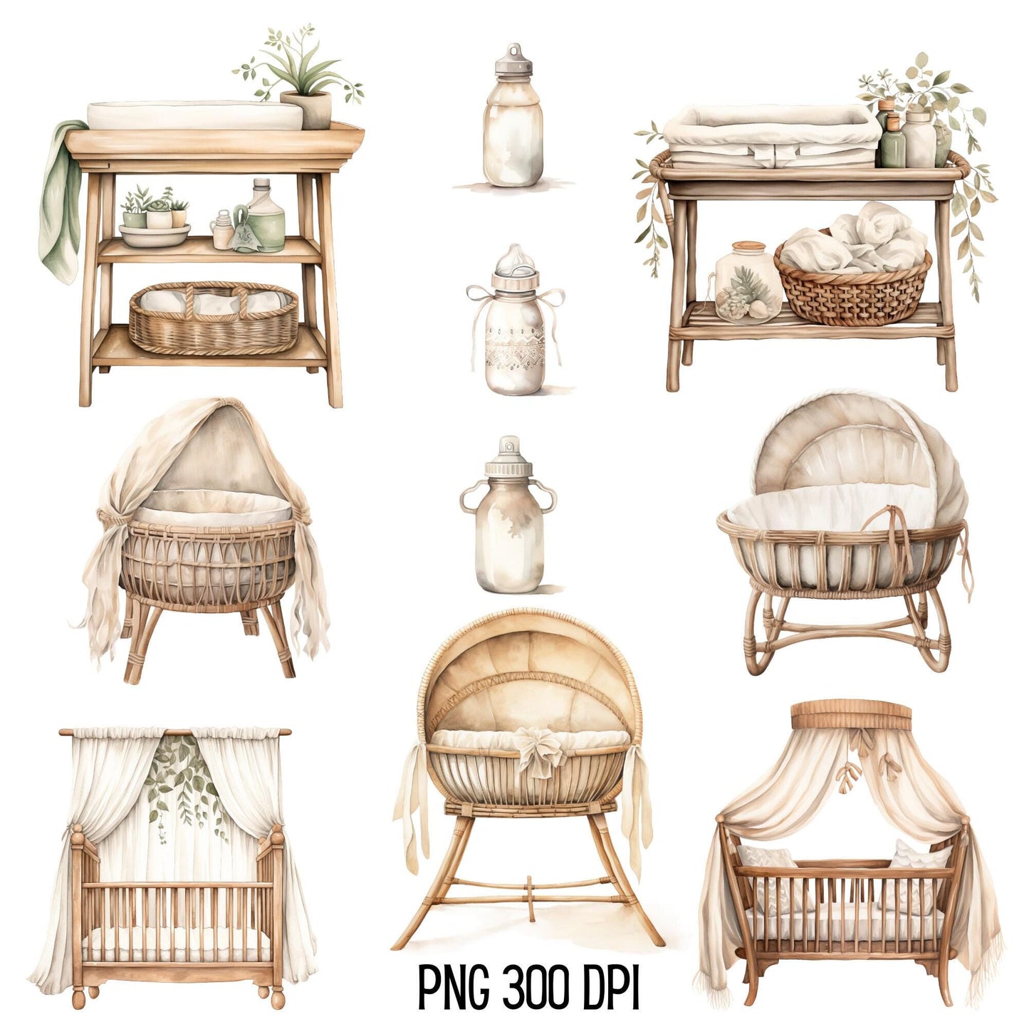Boho Baby Shower Clipart