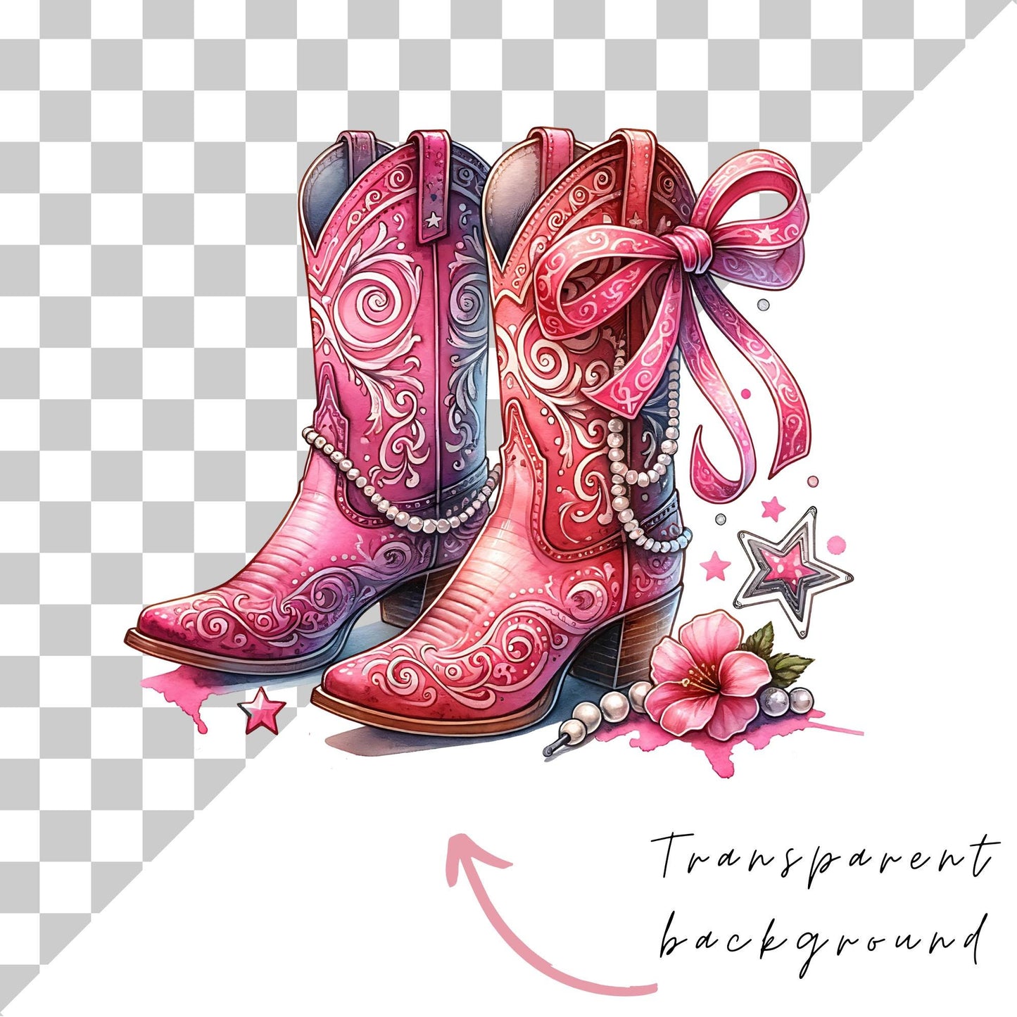 Boots and Pearls PNG