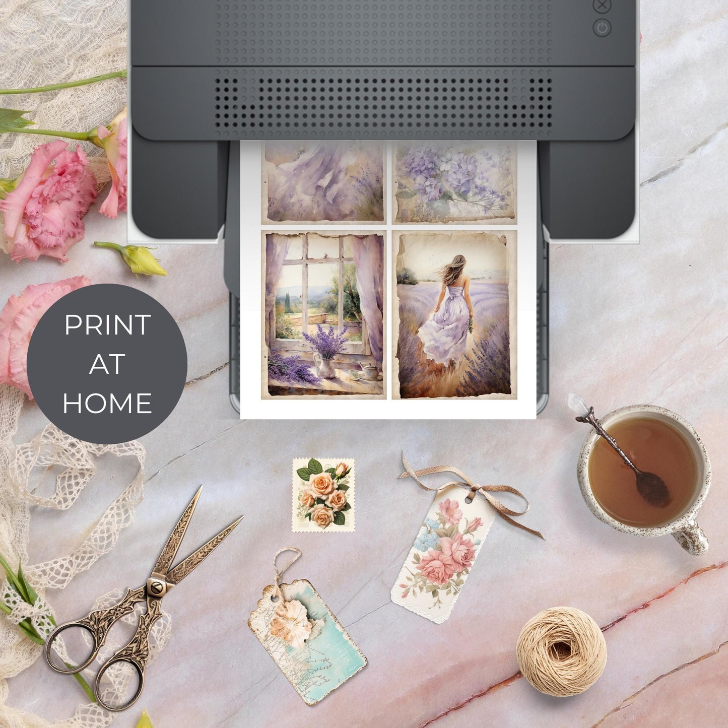 Lavender Haze Junk Journal Cards