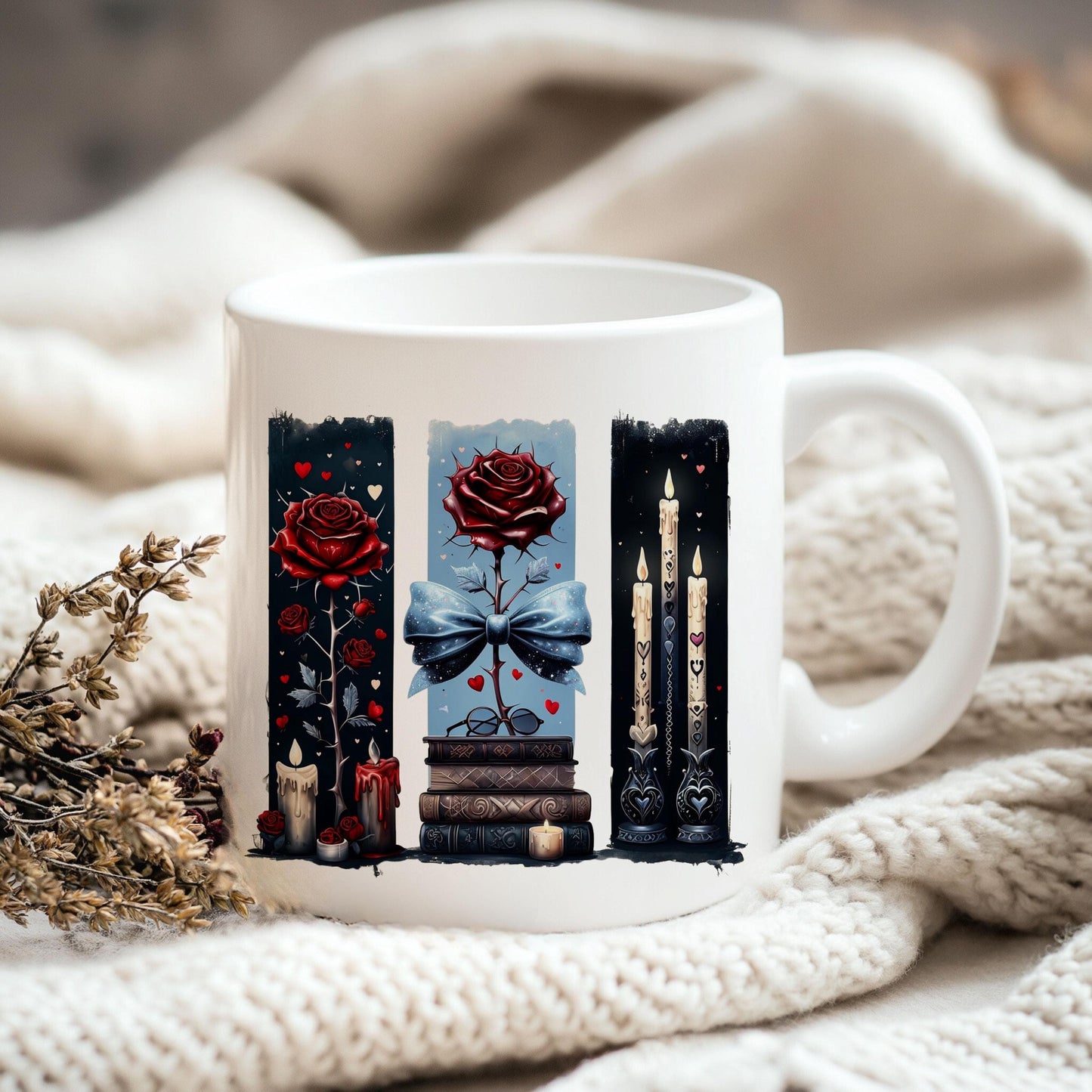 Gothic Rose Sublimation PNG | Dark Romance Red Rose Design | Trendy T-Shirt PNG | Gothic Art Sublimation | Digital Download