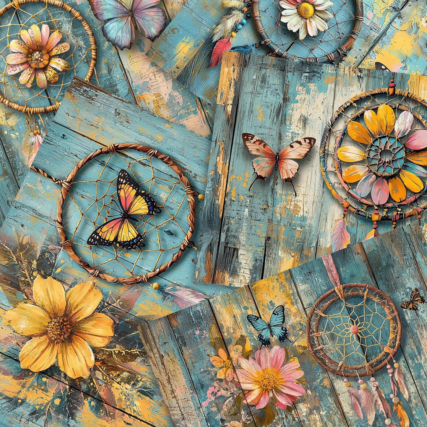 Hippie Girl Junk Journal Pages