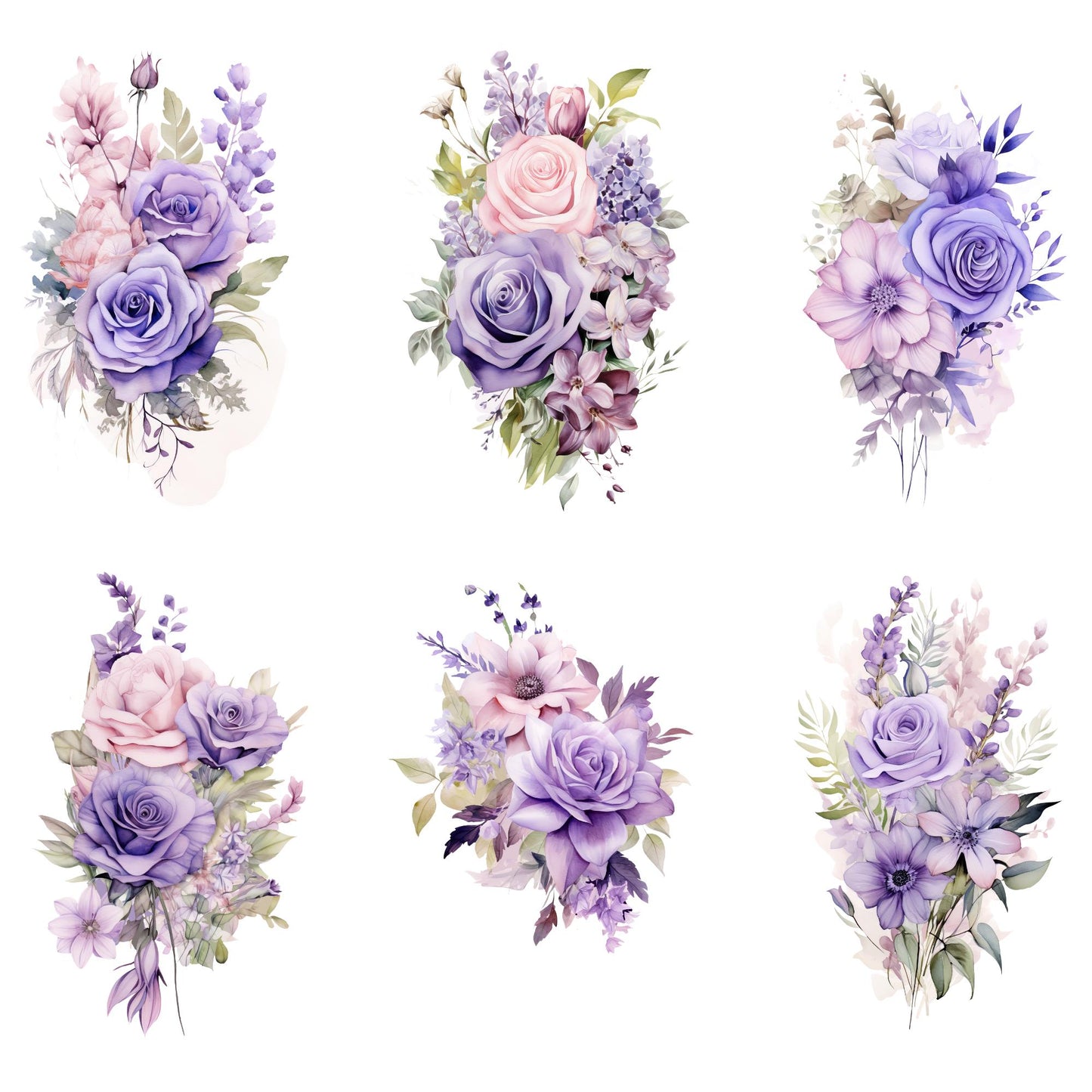 a bunch of flowers that are on a white background