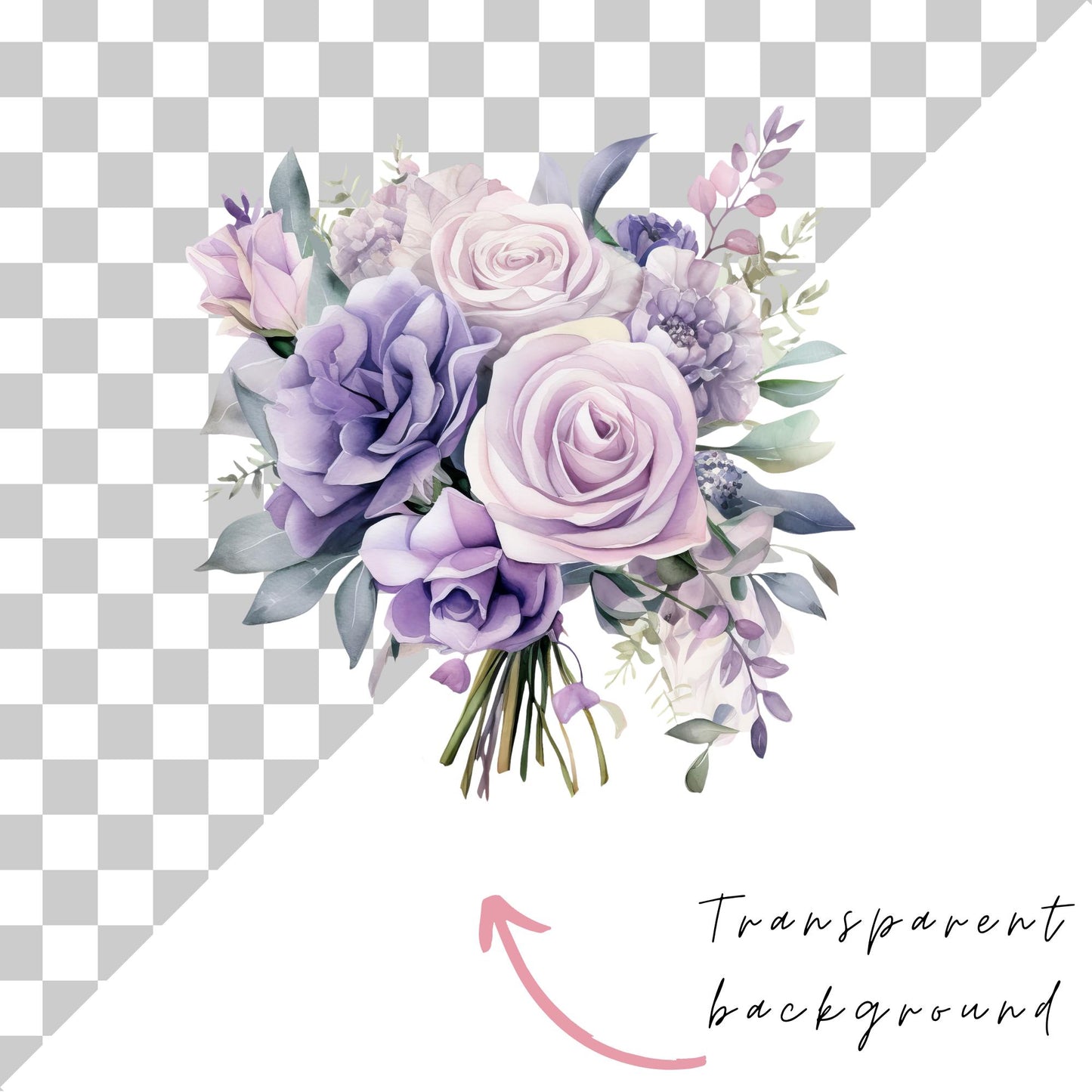 a bouquet of flowers on a checkered background