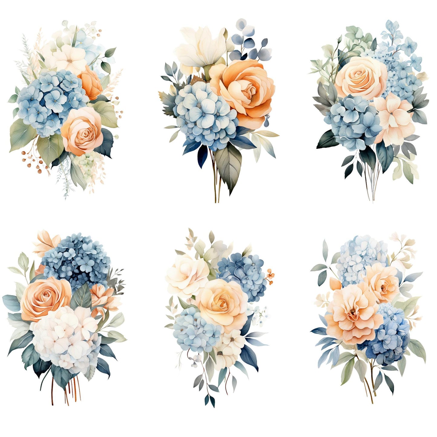a bunch of flowers that are on a white background