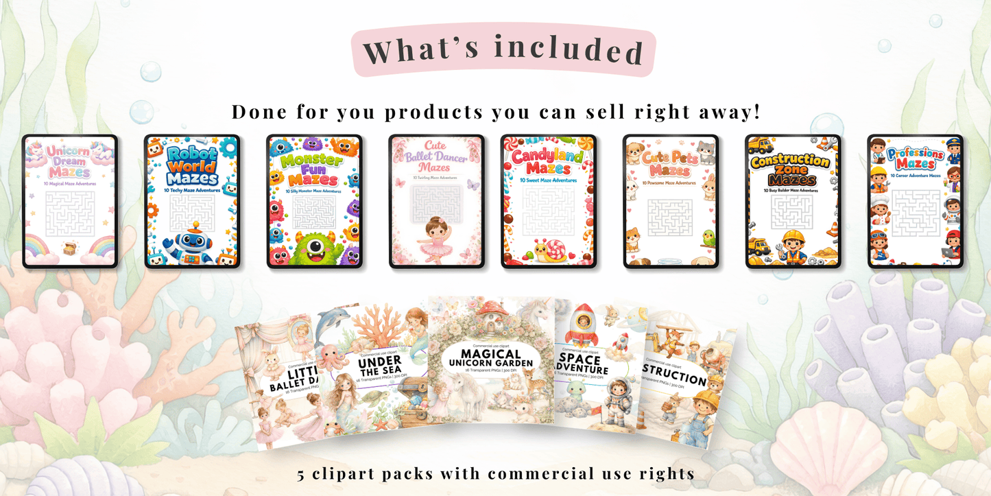 Kids Activity Printables Business Kit