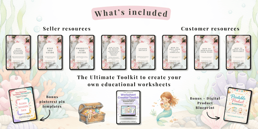 Kids Educational Printables Business Kit