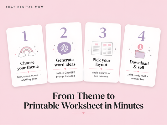 Kids Word Scramble Generator – Create & Sell Printable Worksheets with Answer Keys (Commercial Use)