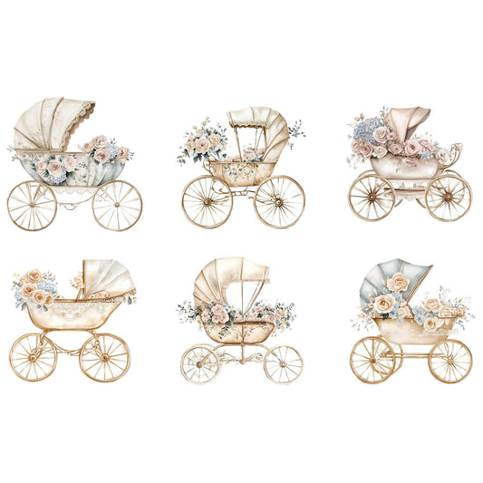 Little Princess Baby Carriage Clipart