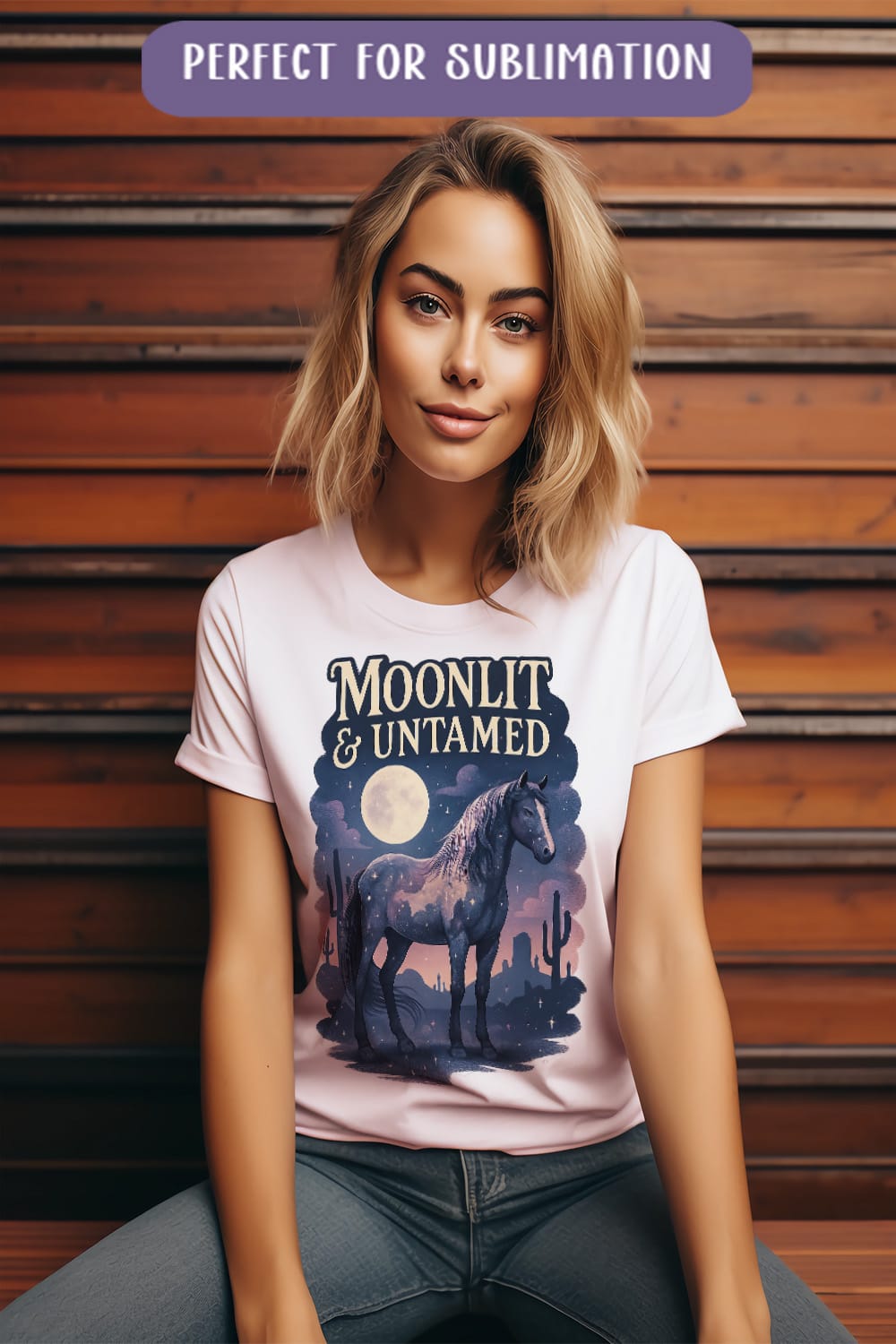 Moonlit & untamed tshirt design