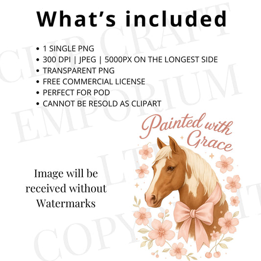 Painted with grace coquette paint horse tshirt design