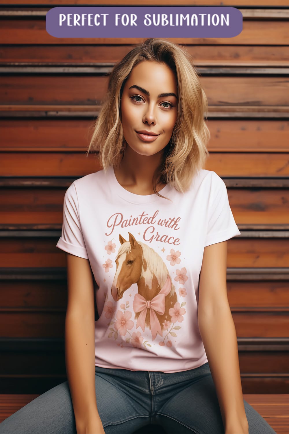 Painted with grace coquette paint horse tshirt design