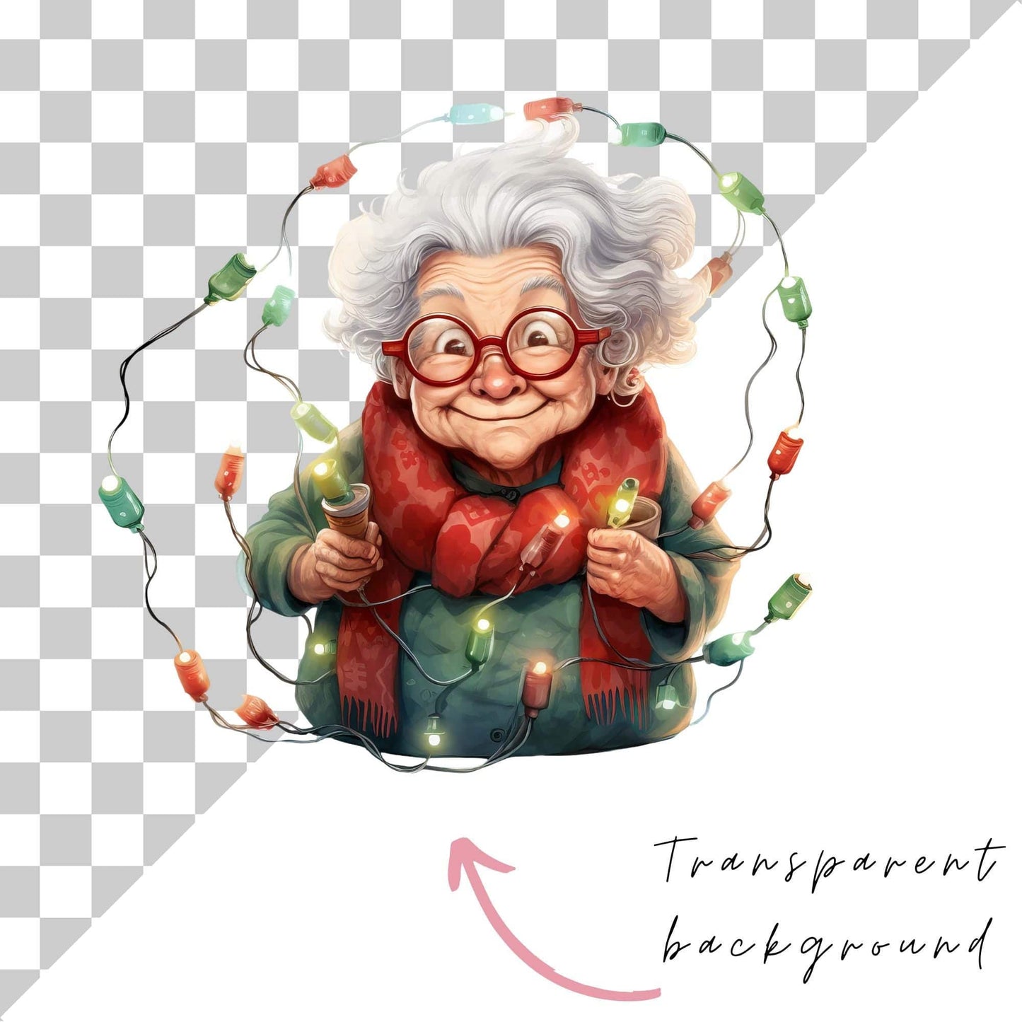 Quirky Old Ladies Clipart