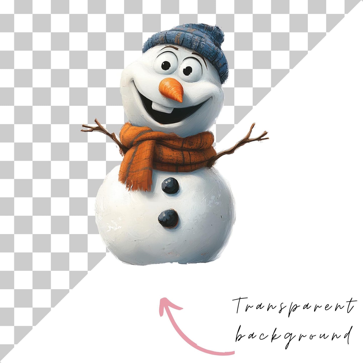 Quirky Snowman Clipart