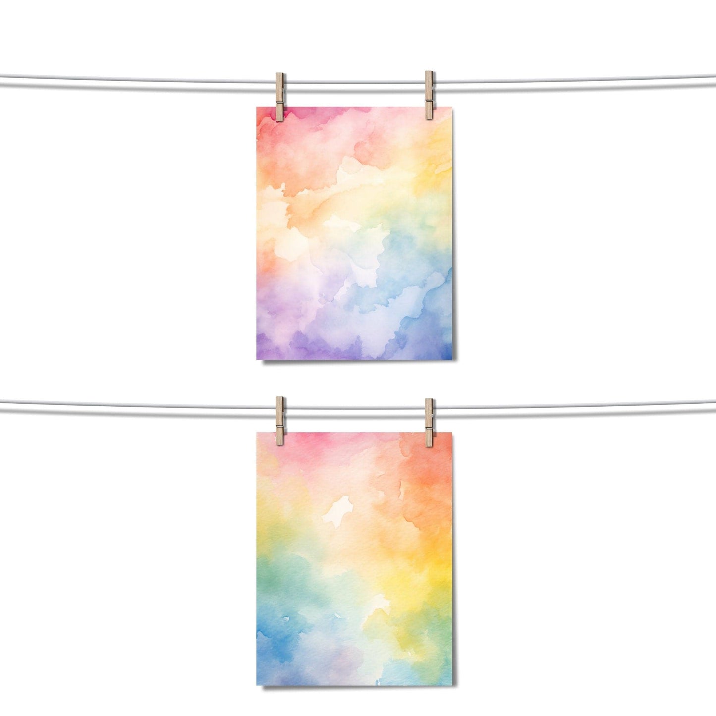 Rainbow Watercolor Texture clipart