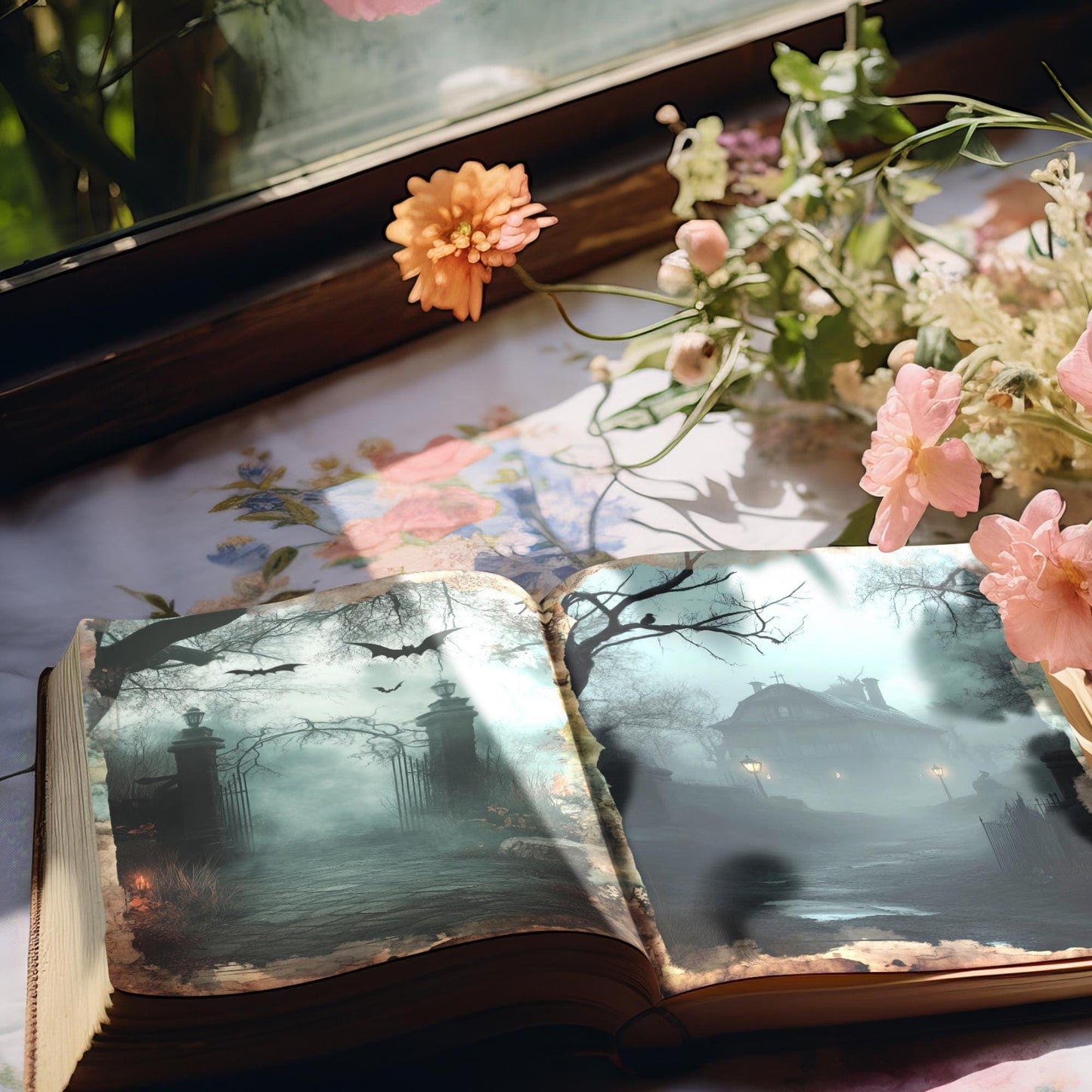 Spooky Scenes Junk Journal Pages