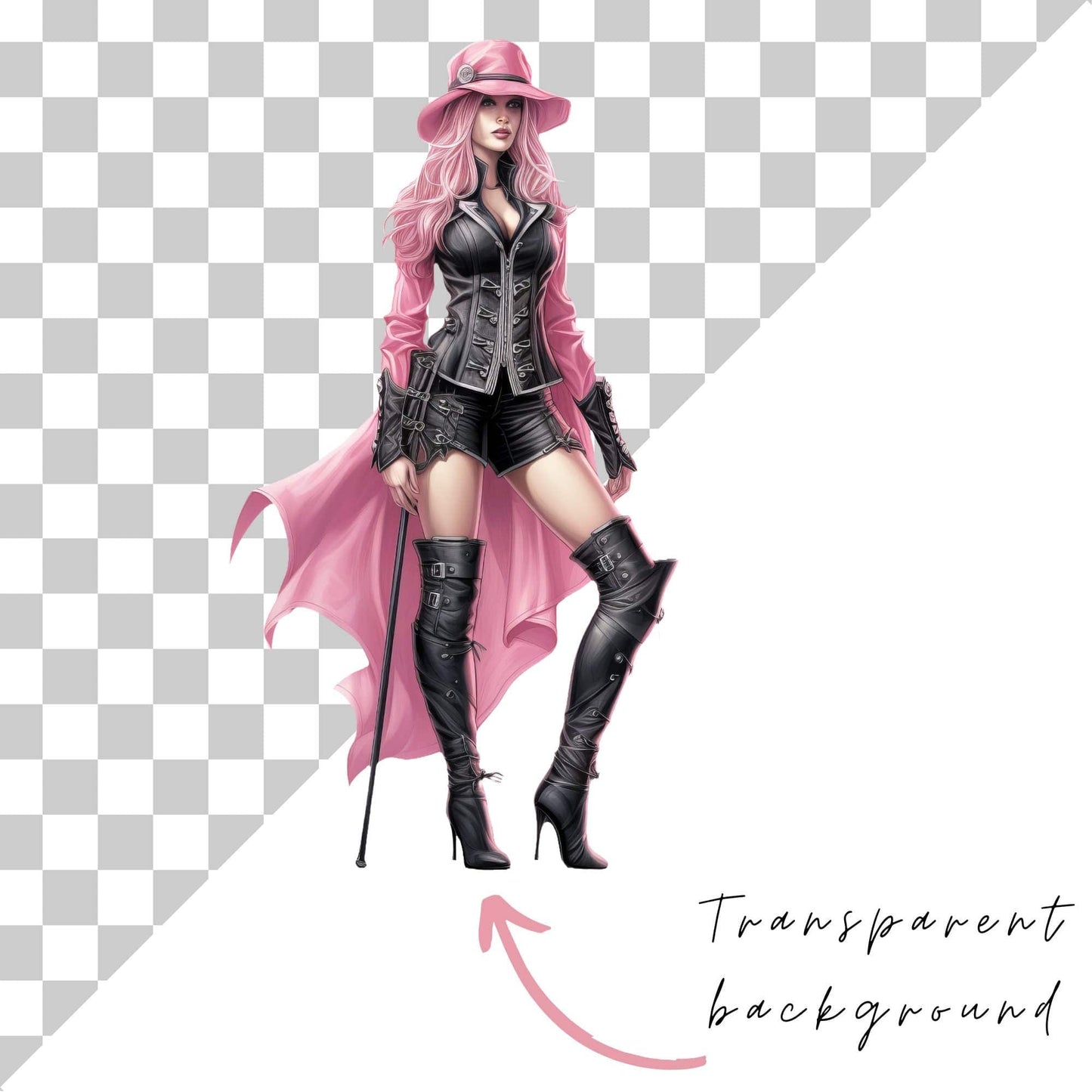 Steampunk Woman Clipart