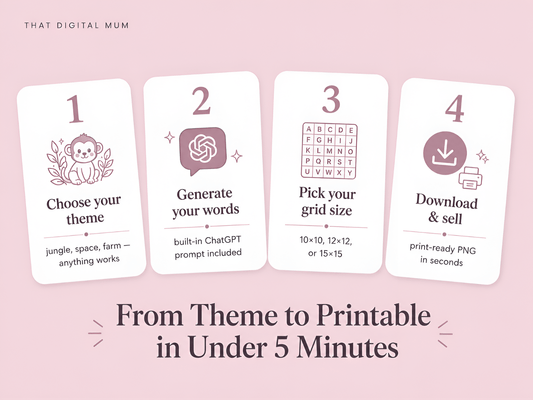 The Ultimate Kids Word Search Generator – Create & Sell Printable Puzzles in Minutes (Commercial Use)