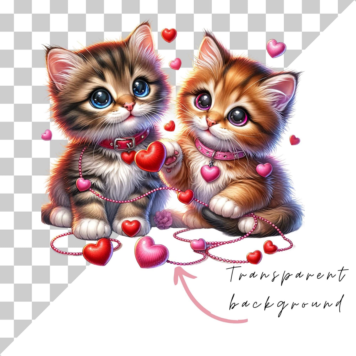 Valentines Animal Couples Clipart