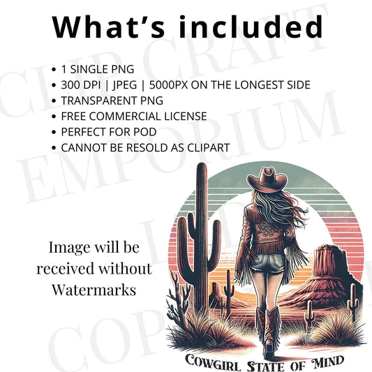 Vintage Cowgirl PNG