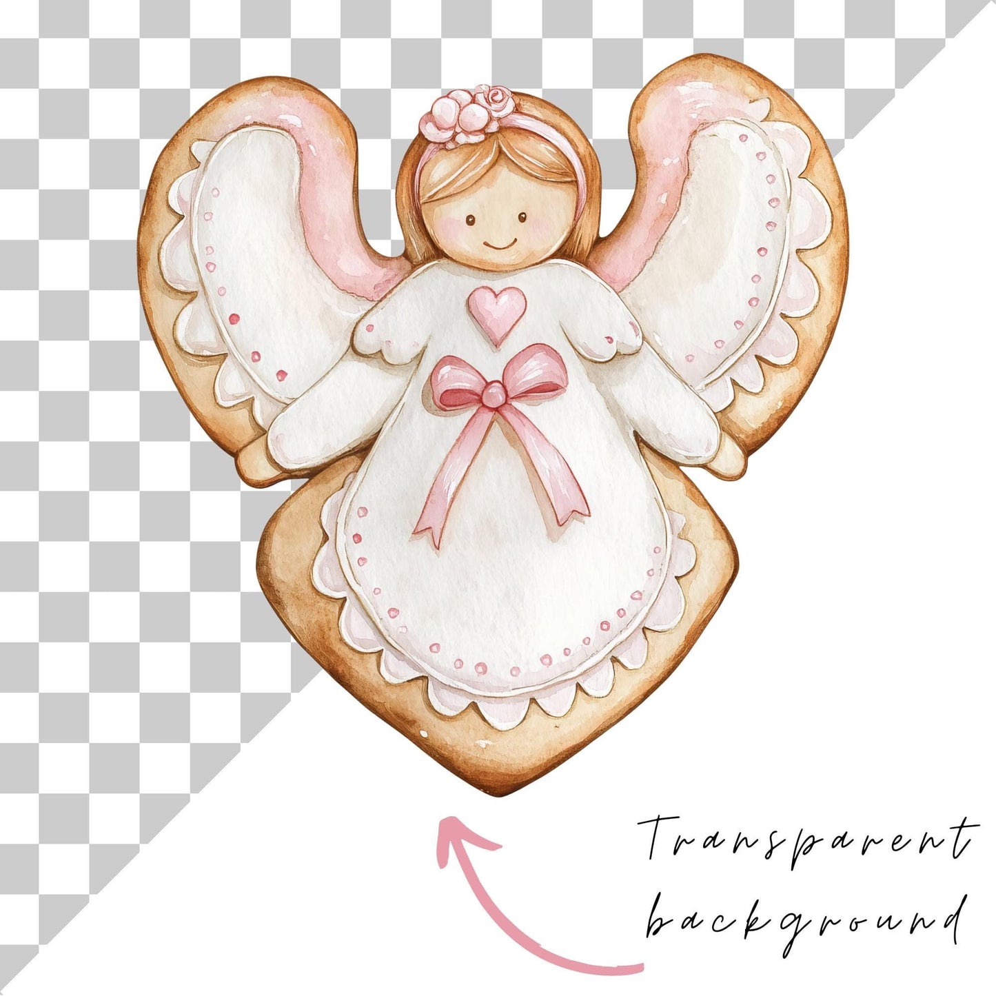 Watercolor Holiday Cookie Clipart