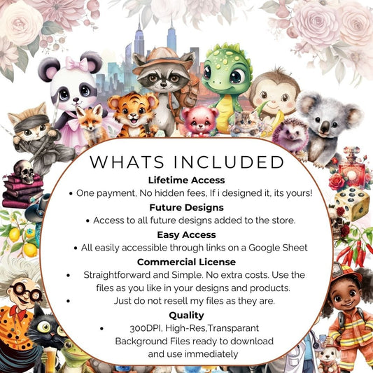 Whole Store Lifetime Clipart & Tumbler Wrap Pass – 15,000+ PNGs | Commercial Use