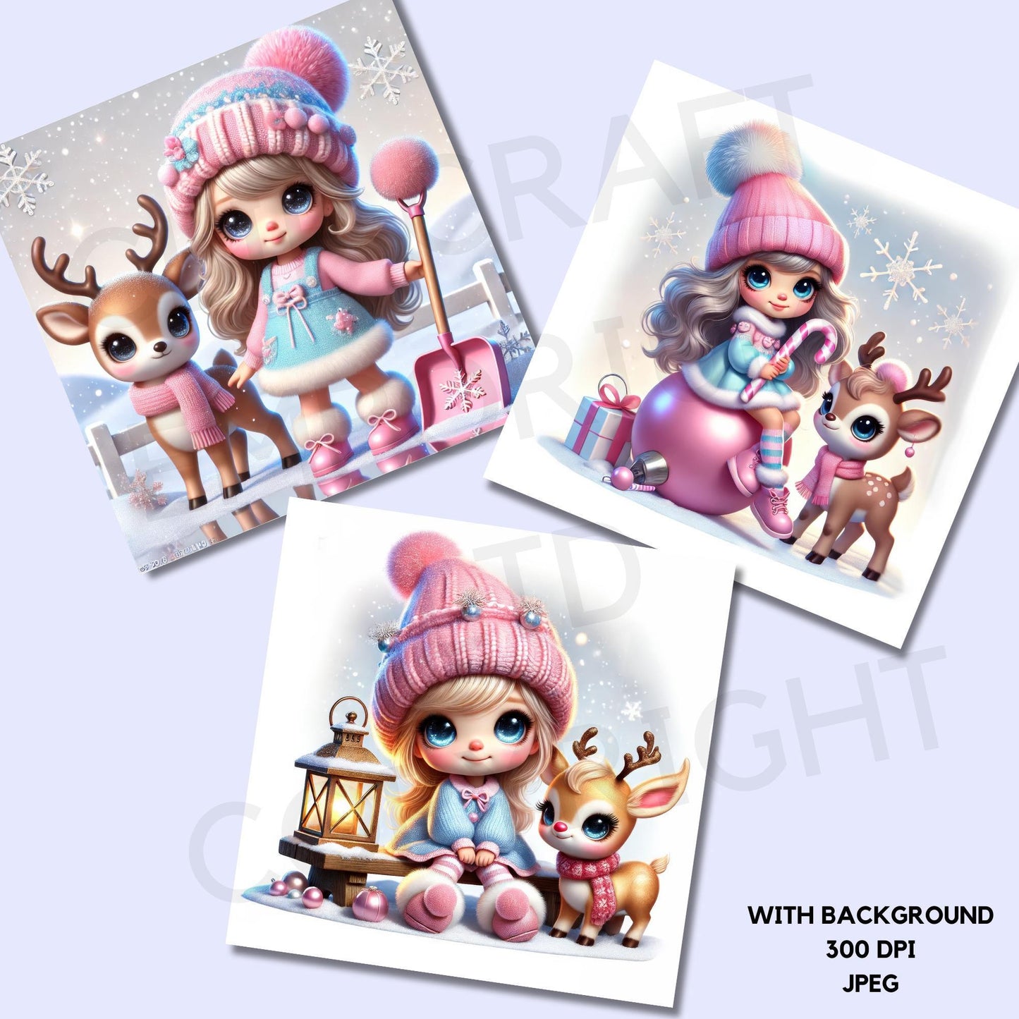 15 Christmas Gnome Girl Clipart